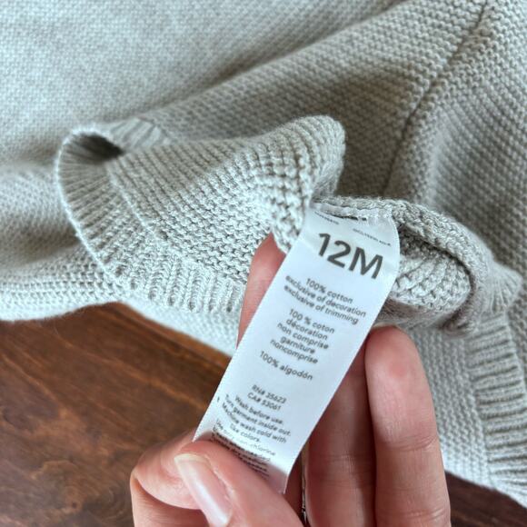 Carter’s Boys 12 Month Knit Pullover Sweater Gray Fox - Picture 6 of 6